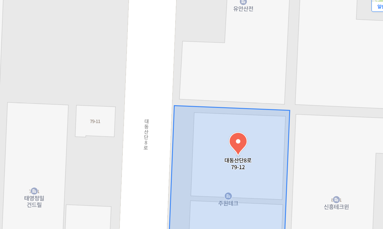 주원테크 위치 지도